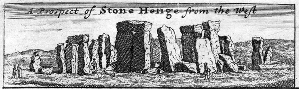 Stonehenge, Stich des 18. Jahrhunderts. Damals hielt man es für ein Druidenheiligtum – tatsächlich stand es lange vor den Kelten.